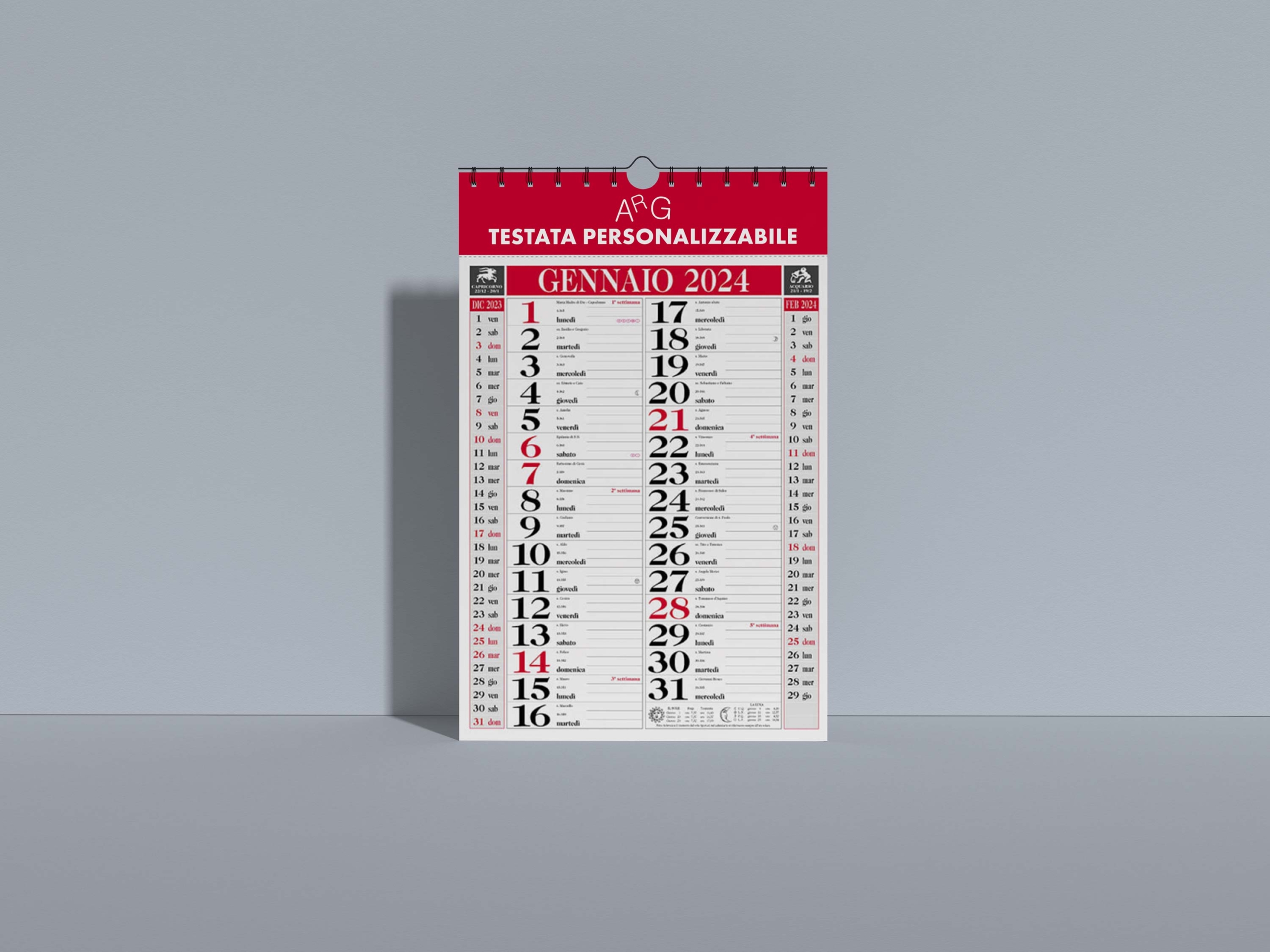 Stampa calendari da parete olandesi | ARG Web e Grafica