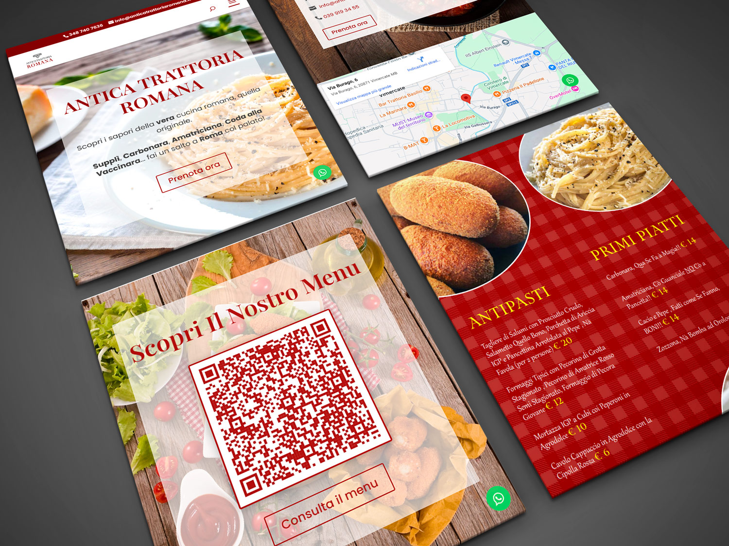 Creazione sito web Antica Trattoria Romana Vimercate (MB) | ARG